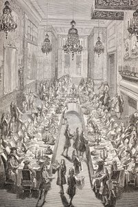 1875年1707年，西班牙驻巴黎大使在巴黎举行盛宴 作者 法语学校